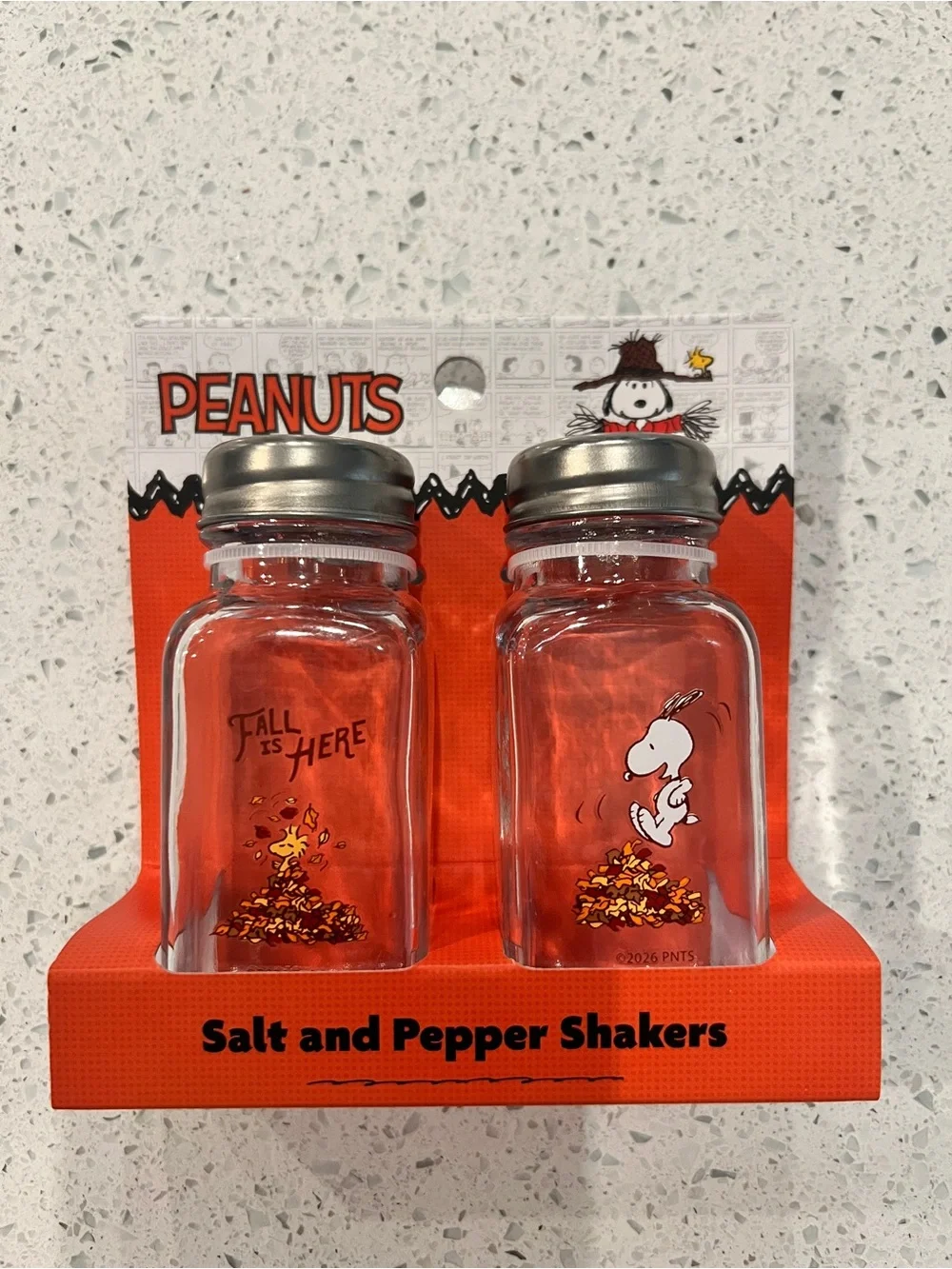 Peanuts Salt and Pepper Shakers with Snoopy & Woodstock